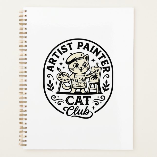 Artiste Peintre Chat Chat Drôle Graphique - Artist (Devant)