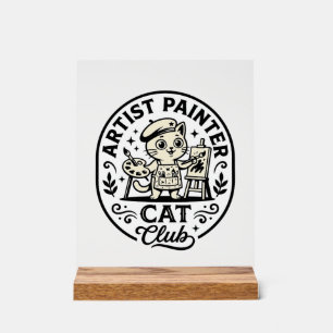 Artiste Peintre Chat Chat Drôle Graphique - Artist
