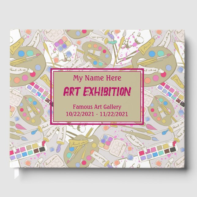 Artiste peintre personnalisé Exposition Livre d'or (Recto)