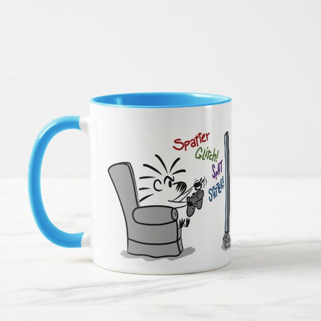 ARTISTE - VIDÉO GAMER Mug par Jeff Willis Art (Gauche)