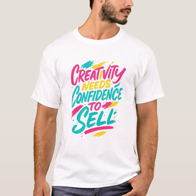 Artistic Brush-Lettering T-Shirt  (Devant)