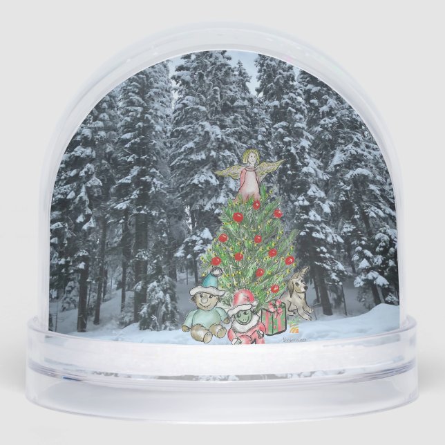 Artistic Christmas Tree Scene Snow Globe (Avant)