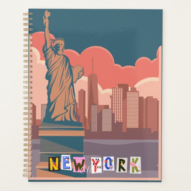 Artistic New York Skyline  Personalized  (Devant)
