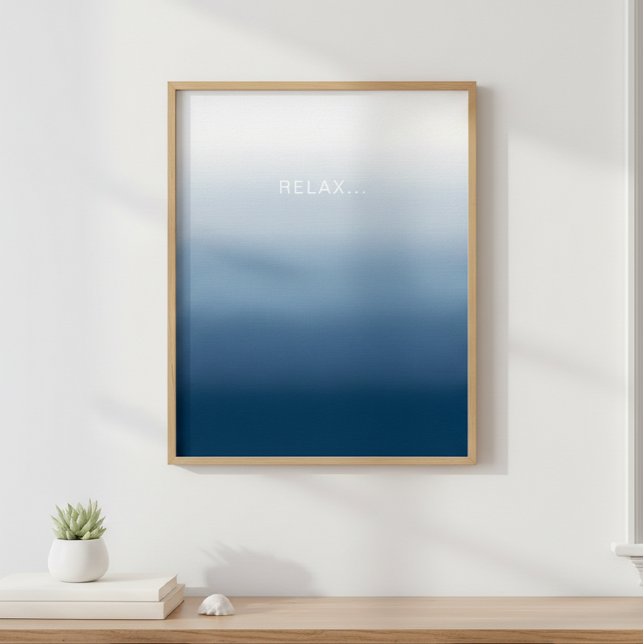 Artistic Relax Gradient Poster - Deep Blue Trend (Créateur téléchargé)
