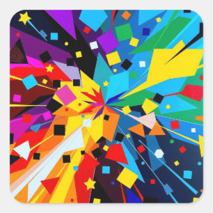 Artistic Sticker – Abstract Geometric Pattern