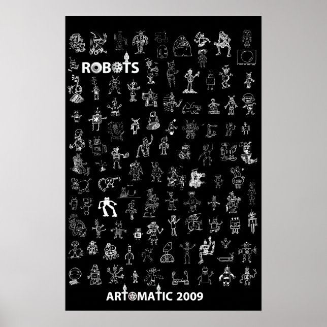Artomatic Robots 2009 Poster 3 - Black Edition (Devant)