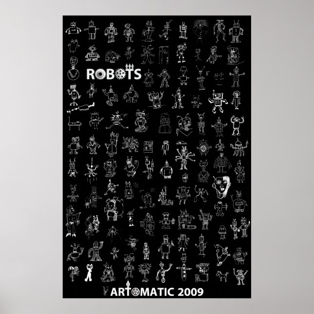 Artomatic Robots 2009 Poster 4 - Black Edition (Devant)