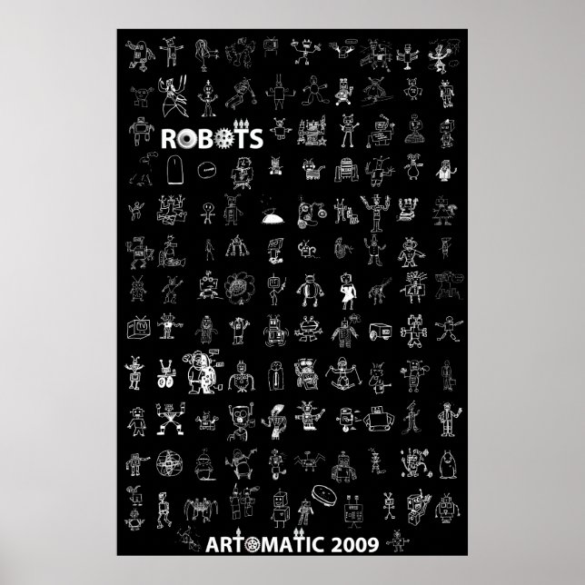 Artomatic Robots 2009 Poster 6 - Black Edition (Devant)
