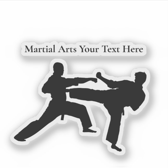 Arts Martiaux Action Thème Stickers Decal (Devant)