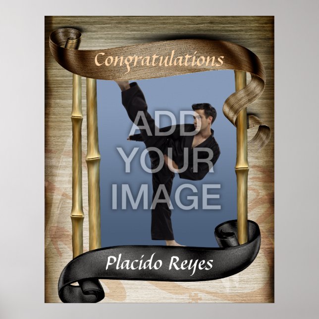 Arts martiaux lourds Black Belt Portrait Un Poster (Devant)