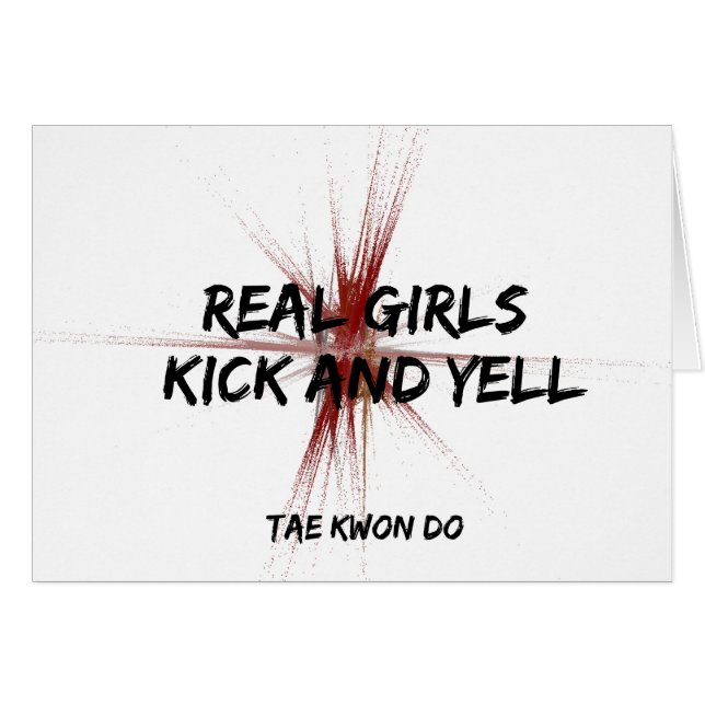Arts martiaux Taekwondo Real Girls Kick and Yell (Devant horizontal)