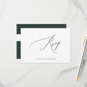 ArtsApp Élégant Vert Luxuriant RSVP Calligraphie L