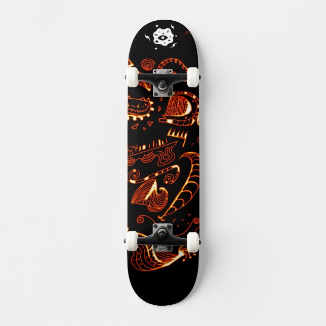 Artsy Black Orange Skateboard (Recto)