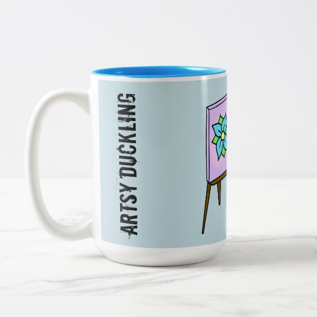 Artsy Duckling Artiste Personnalisable Coffee Mug (Gauche)