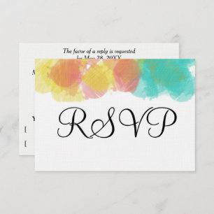 Artsy Gouache rose jaune Aquarelle RSVP