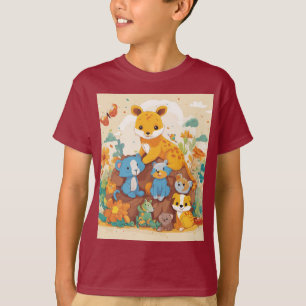 Artsy Jouer Enfants Animal T-Shirt Design