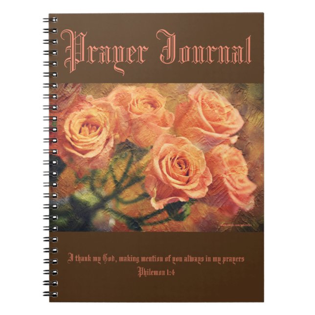 Artsy Orange Roses Prayer Journal (Devant)