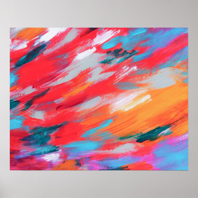 Artwork Acrylique Palette Abstraite | Poster (Devant)
