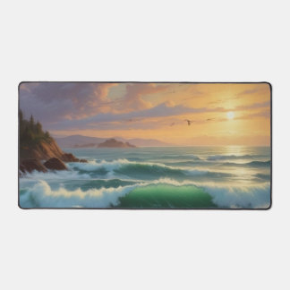 Artwork de peinture de paysage marin Sunset Ocean