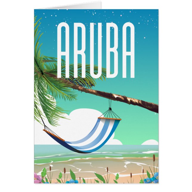 Aruba Hammock affiche de voyage (Devant)