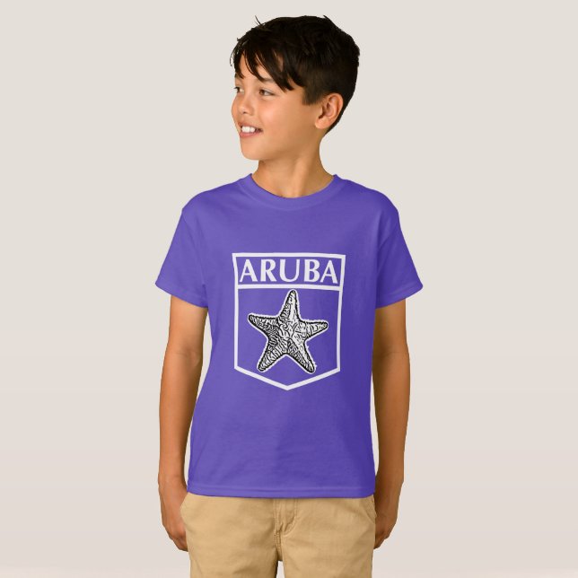Aruba Island Design - T-shirt de base pour enfants (Devant entier)
