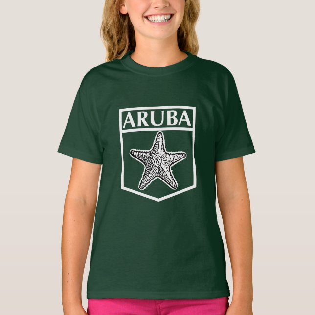 Aruba Island Design - T-shirt de base pour filles (Devant)