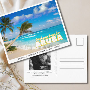 Aruba Mariage Island Enregistrer la date Carte pos