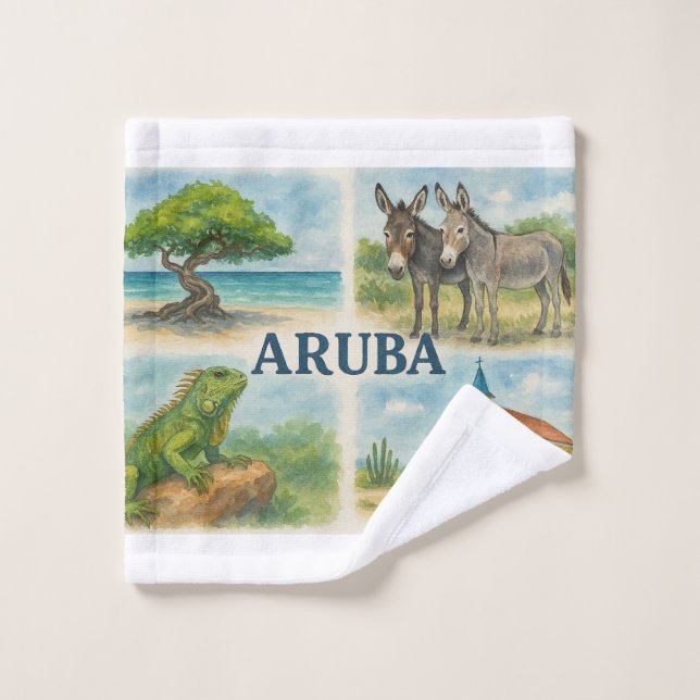 Aruba multivu aquarelle (Gant de toilette)
