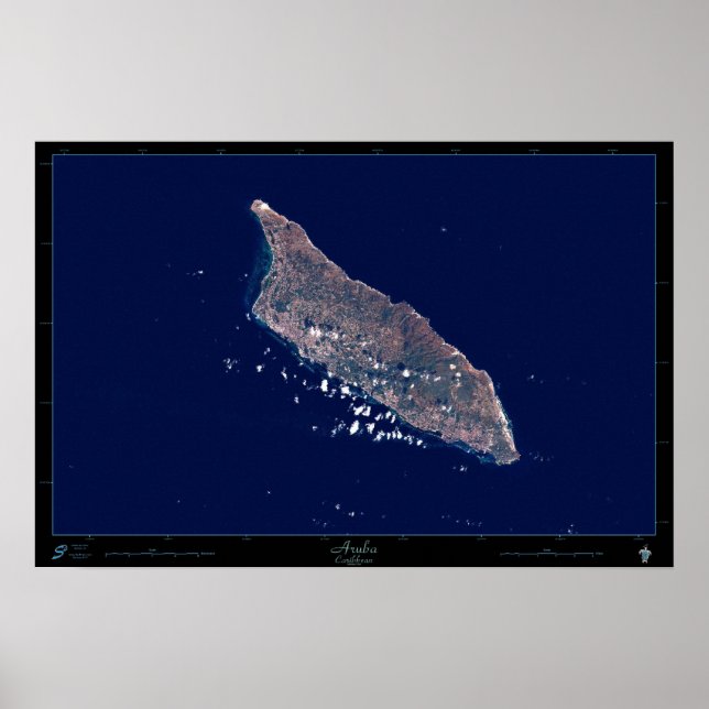 Aruba, Poster satellite des Caraïbes (Devant)