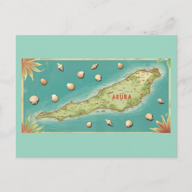 Aruba une île magnifique carte postale (Devant)