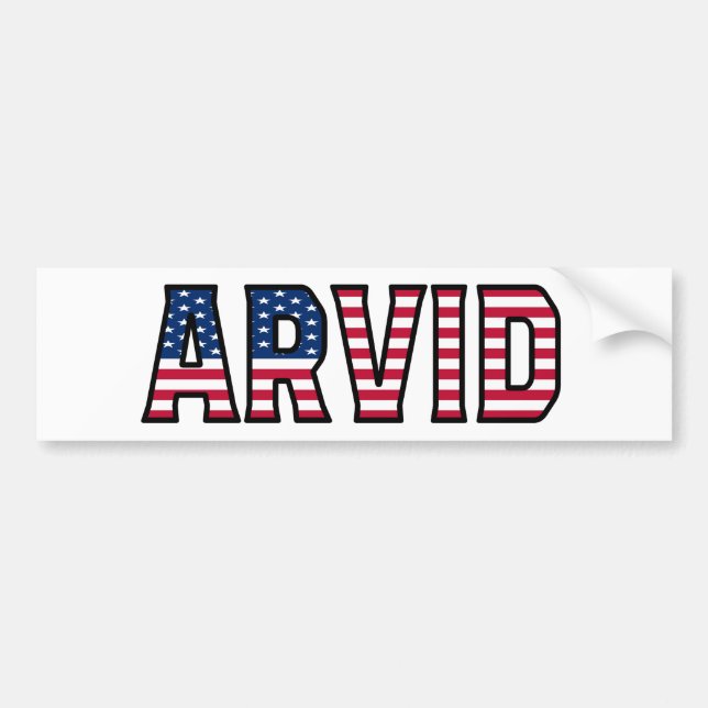 Arvid Nom Vorname USA Aufkleber Sticker Auto (Devant)