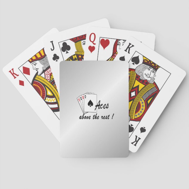 As au-dessus du reste Cartes à jouer argentées (dos)