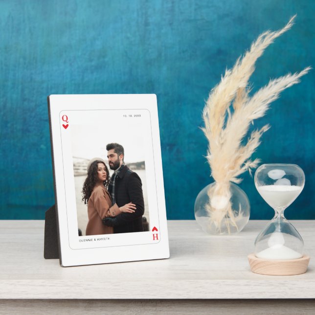 As de cœur | Plaque photo de couple (Côté)