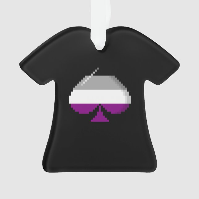 As de pique à 8 bits de pixel de fierté asexuelle (devant)