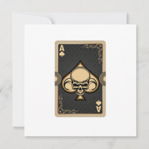 As de pique crâne cartes poker casino joueur jeux 
