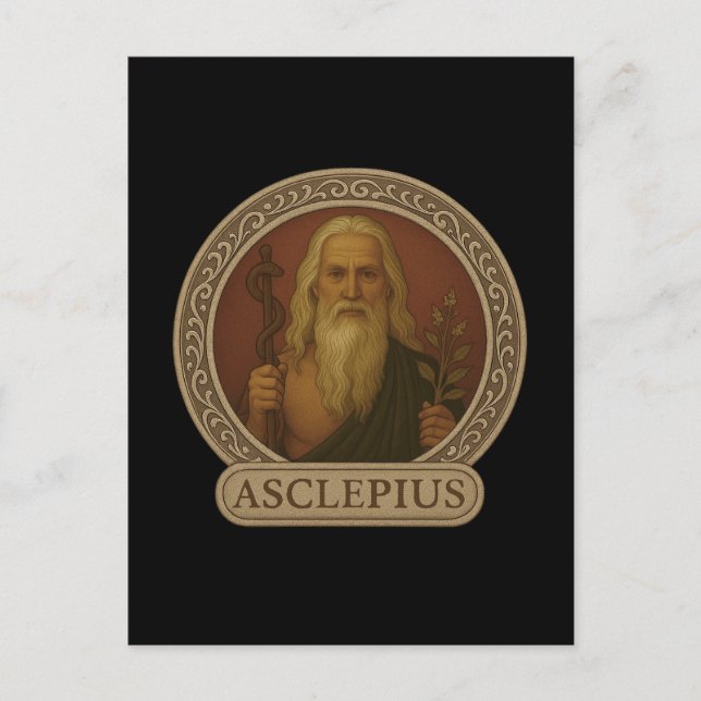Asclepius Dieu de guérison Carte postale (Devant)