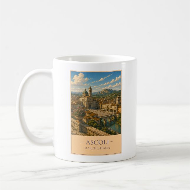 Ascoli, Italy – Vintage Travel Mug (Gauche)