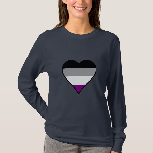 Asexualité orgueil coeur Sweat - shirt à capuche T (Devant)