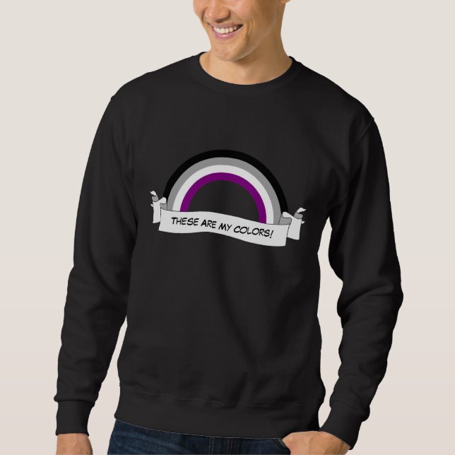 Asexuality arc-en-ciel Sweatshirt (Devant)