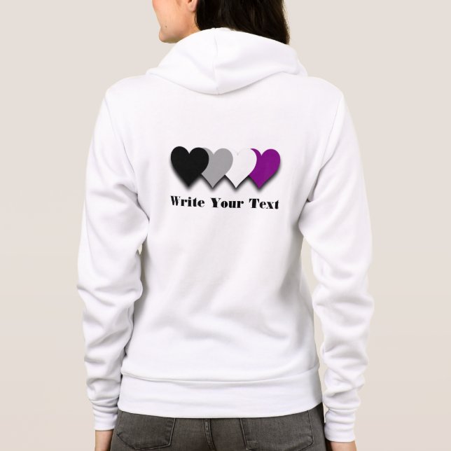 Asexuality orgueil coeur Sweat - shirt à capuche (Dos)