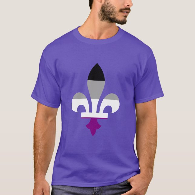 Asexuality pride fleur de lis T-Shirt (Devant)