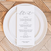 ASHER Moderne Élégante Calligraphie Menu Script