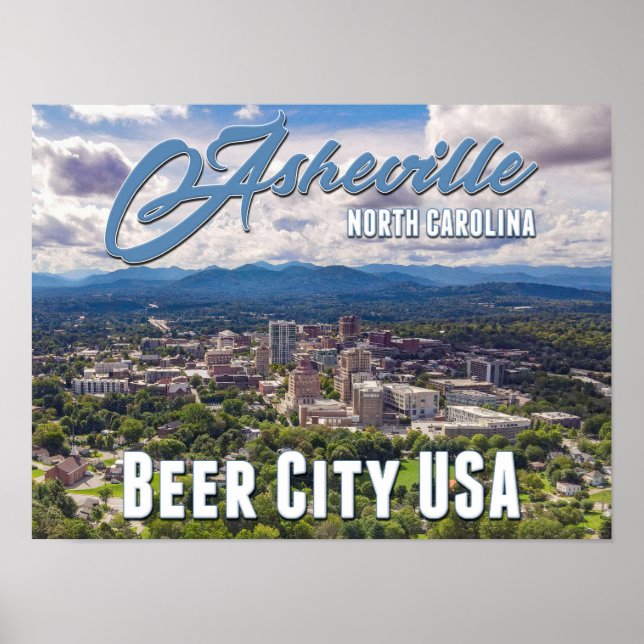 🍺 Asheville Beer City USA Poster (Devant)