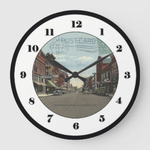 Ashland, horloge de carte postale de l'Ohio - St