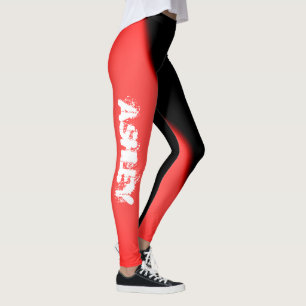 Ashley Ajoutez Votre Nom Leggings Art Abstrait