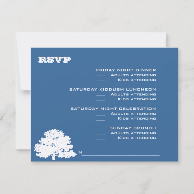 Ashton Tree Bar Mitzvah Mariage RSVP (Devant)