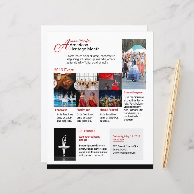 Asian pacifique american héritage mois Événement (Devant/Arrière en situation)