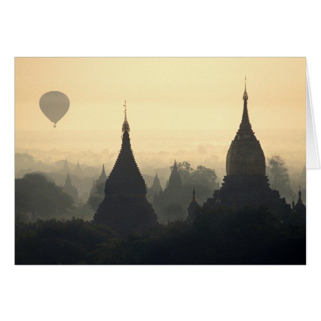 Asie, Birmanie, (Myanmar), Pagan (Bagan) Montgolfi (Devant horizontal)