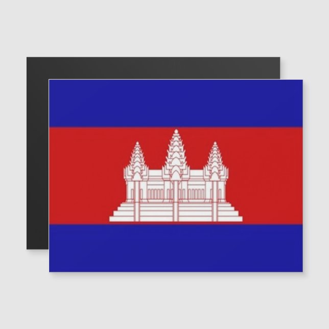 Asie - Cambodge - drapeau cambodgien - (Devant / Derrière)