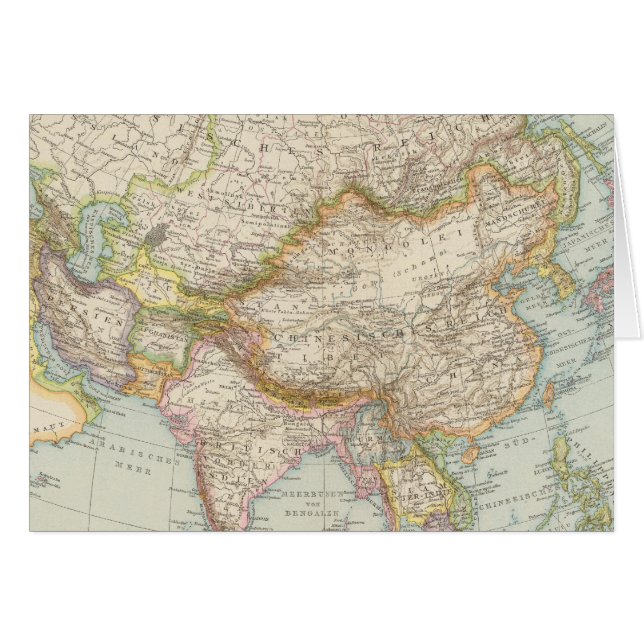 Asien - Carte de l'Asie (Devant horizontal)